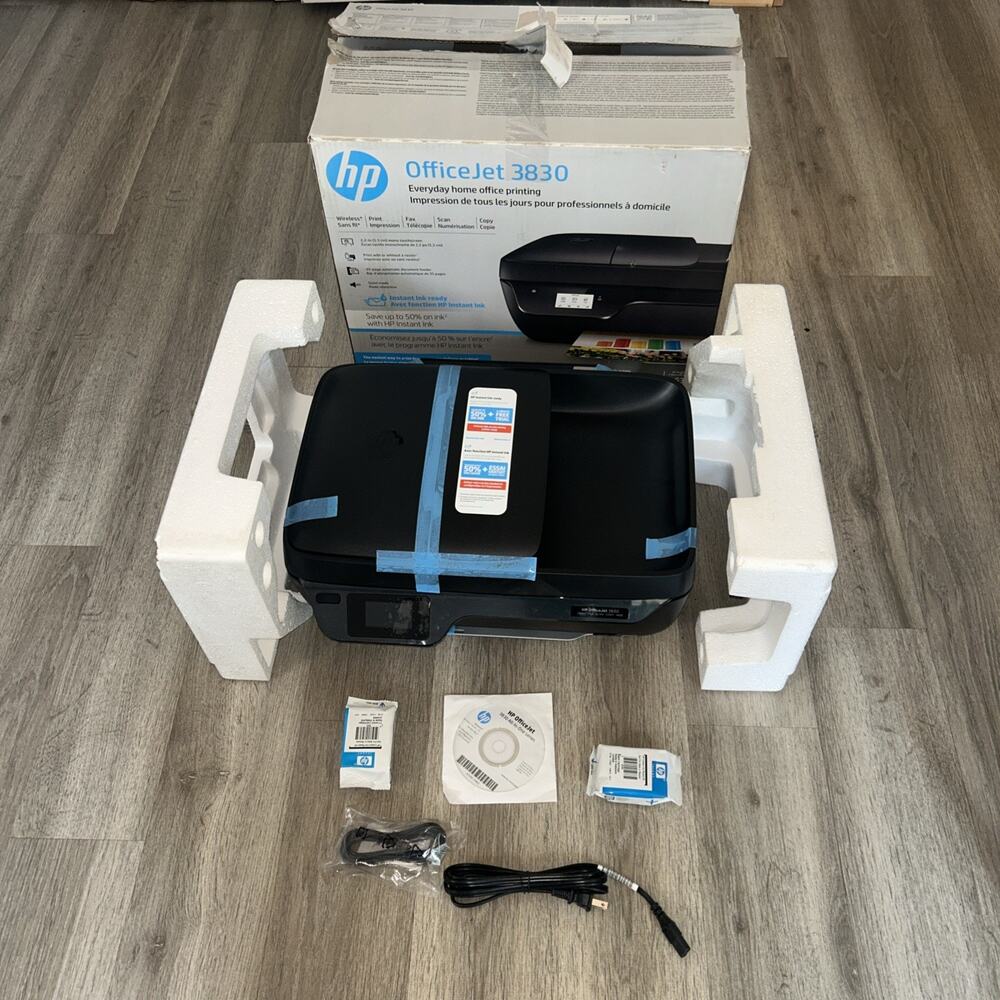 HP OfficeJet 3830 Wireless All-In-One Inkjet Printer - OPEN BOX Never Used